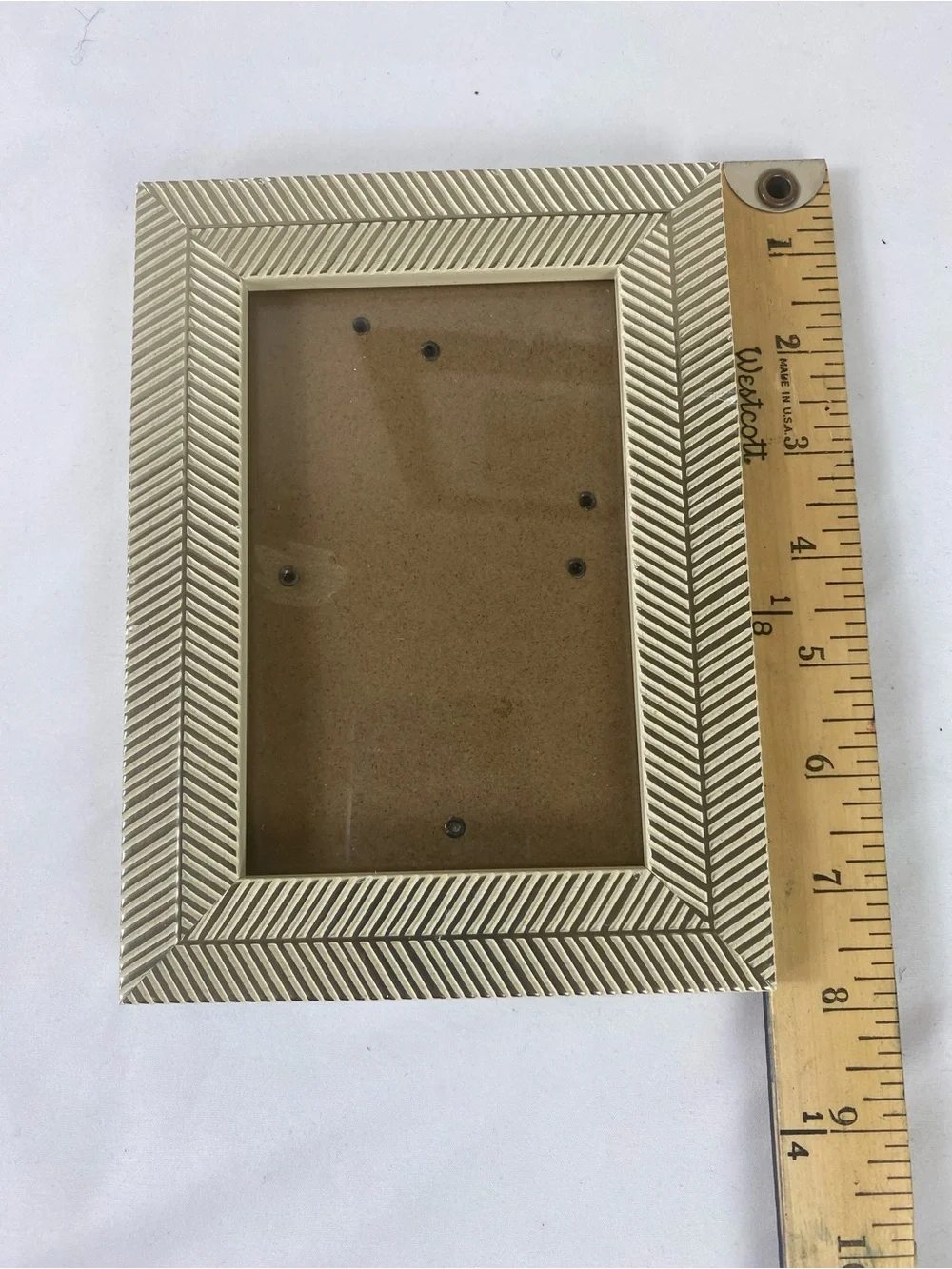 Gold Patterned Chevron Photo Frame - Unbranded